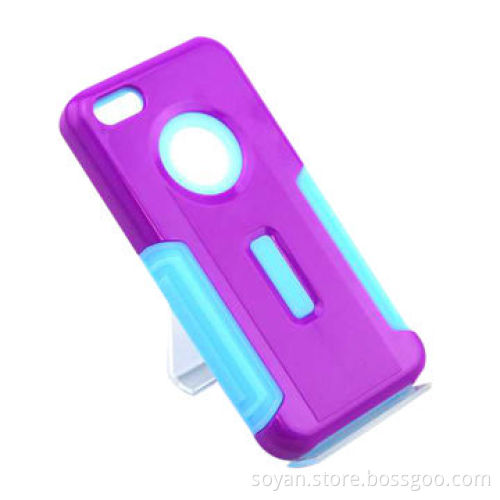 Hybrid silicone + PC case for iPhone 5/5s, dual colors at factory price